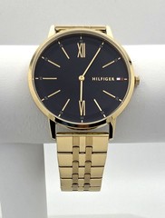 Tommy Hilfiger 1791513 Men’s Cooper Blue Dial Gold-Tone Bracelet Watch 40mm