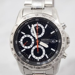 [Good] SEIKO Chronograph 7T92-0DW0 Black Dial Men’s Quartz Watch