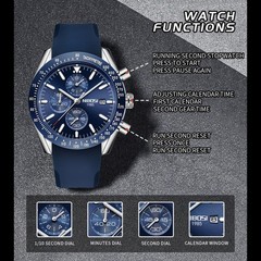 Watches for Men Analog Quartz Chronograph 30M Waterproof, Luminous & Date Fas…