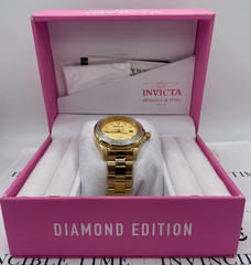 Invicta Elite Diamond 0.76 Carat Diamond Unisex Watch – 38mm, Gold (48777)