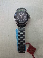 Burgi Black Ceramic Watch Men Women NWT Tag Protective Plastic – BUR057BK