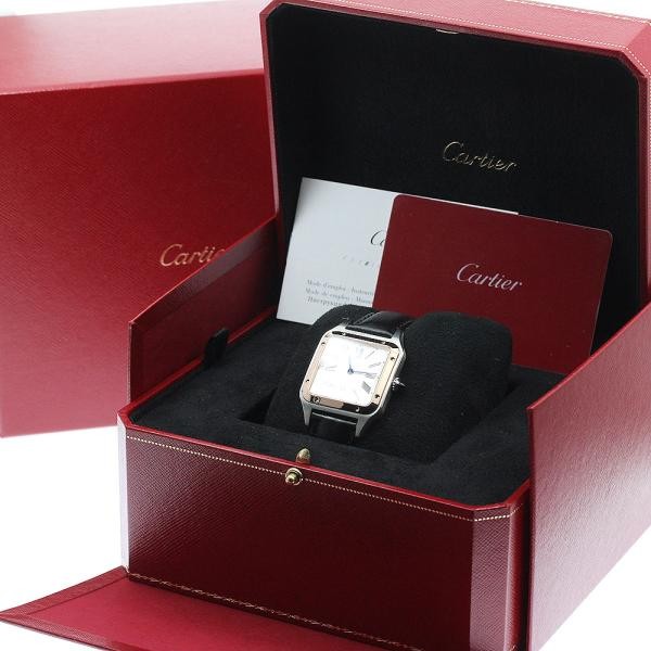 CARTIER SANTOS-DUMONT LM W2SA0011 32mm SS Silver #C20371
