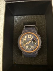 Casio Baby-G Navy Pink Gold Wristwatch Pre-Owned