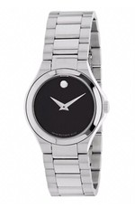 Brand New Movado Women’s Defio Black Dial Stainless Steel 28mm Watch 0607308