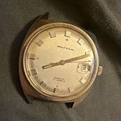Waltham Incabloc Manual Wind 17J Men’s Analog Date Silver Dial SS Round Watch