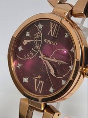 Working WIRED Women’s Wristwatch Quartz Rose Gold Cut Glass