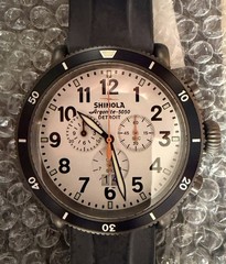 Shinola Argonite 5050 Detroit Runwell Sport Chronograph PVD Case NWT