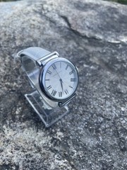 Anne Klein Watch AK/2137 Womens White Leather Band Quartz Three Hands