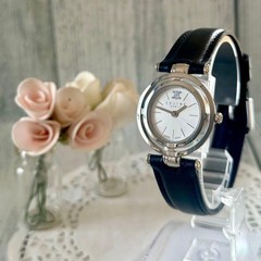 CELINE Macadam Watch White Silver Timepiece Womens Genuine Authentic