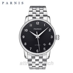 38mm Parnis Men Luxury Mechanical Watch Sapphire Miyota Automatic Stainless Band