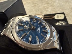 Nivada Grenchen F77 Mk1 #48 Automatic Blue Date Steel Bracelet – *Never Worn*!