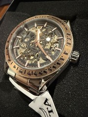 Invicta Men’s Automatic Skeleton Dial Tachymeter Two-Tone Bracelet Watch Box
