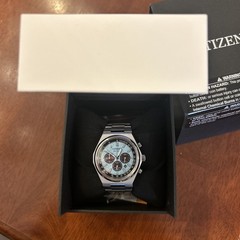 CITIZEN Zenshin CA4610-85M Eco-Drive Light Blue Dial Chronograph Titanium Watch