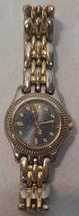 Citizen Watch Co. Water Resistant Date Black & Gold 3010-614091 K Women’s Vtg