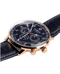 ZEPPELIN Men Analog Quartz Casual Watch Classic Dress Blue Dial Waterproof Round