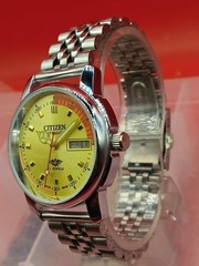 Automatic 8200 21Jewels Restored Dial Yellow DayDate Mens Japan Watch Vintage 75