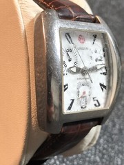 Swiss Michele Urban Chronograph Tonneau Watch 71-370/480 New Bat. Runs,Repair