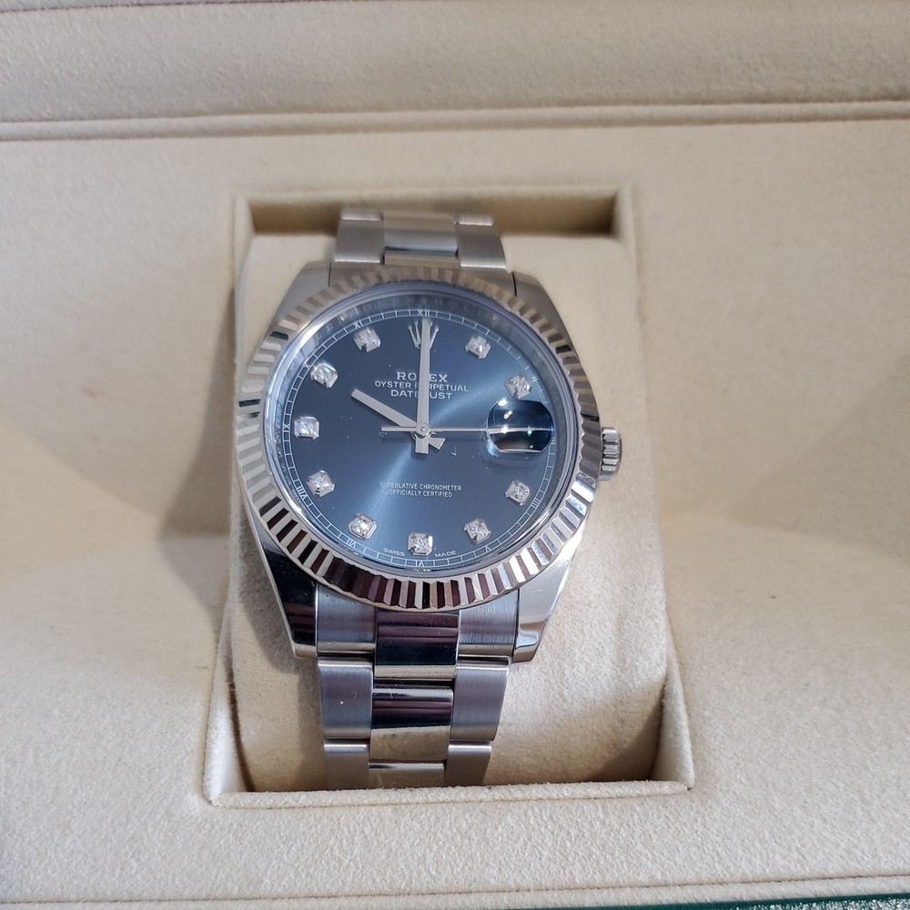 Rolex Datejust 41 ref 126334 Blue Diamond Dial 2019