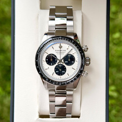 FARASUTE Trackmaster 4130 Panda Automatic Chronograph (All Links & Accessories)