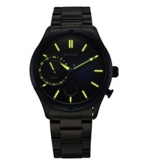 Titan Stellar Regalia Protostar Blue Dial Grey Steel Automatic Mens Watch