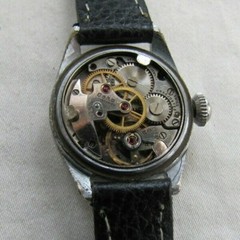 ESKA VINT SCREWBACK WP AS 1180 17J MAN WIND BEAUTIFUL 2 TONE ROMAN DIAL WOMENS