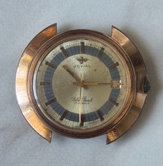 Jovial Swiss Mechanical Watch Gold Plated 44mm Palm Beach Vintage