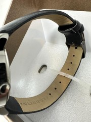 Folio Women’s Simulated Crystal Accent Faux Leather Watch – Black – E1(C811T)