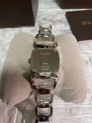 GUCCI G Collection Women’s Square Watch Silver Elegant Quartz W/Box New Unused