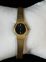 Vintage Seiko Quartz 16 MM Watch 2Y00-0A49 Women Gold Tone Analog 5.5″ Wrist