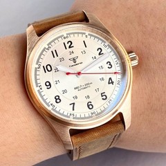 New 20ATM Cusn8 Bronze Diver Automatic Men’s Watch For Miyota 8215 Lume Leather