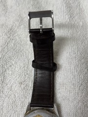 Eddie Bauer Military-Style Field Watch Day/Date French Mov’t Brown Leather Band