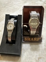 Lot Of 2 NOS VINTAGE SHARP Quartz Watches Women’s Wristwatch
