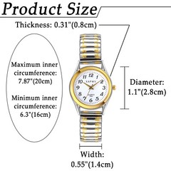 Women Ladies Big Numbers Dial Elastic Band Ultra Thin Quartz Analog Wrist Watch