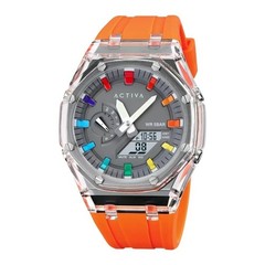 Activa Kaleido x Invicta Men’s 44.2mm Analog/Digital Watch Orange ACW2100-001