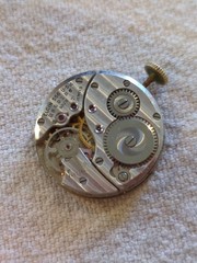 Elgin 556 Watch Movement With Crown For Repair. See The Pictures!