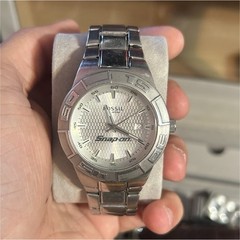Fossil Snap-on Men’s Analog Silver Metal Bracelet Wristwatch Seconds Hand