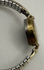 Vtg Kord 21 Jewels Ladies Mechanical Cocktail Watch Beautiful Speidel Band RUNS