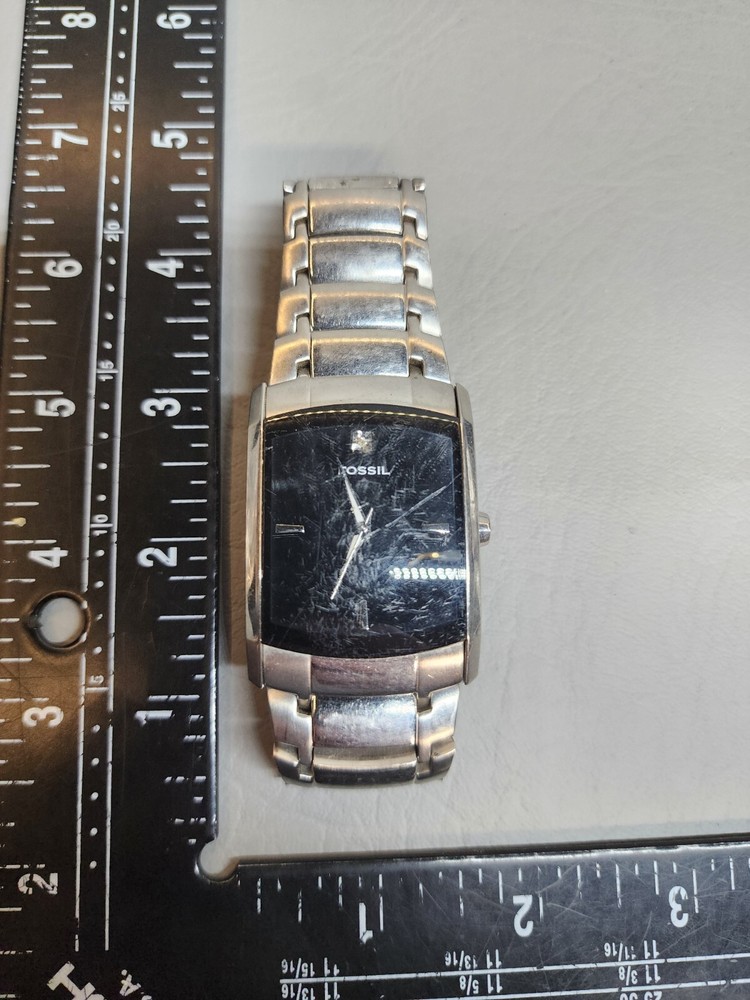 (Needs Battery) Men’s Fossil Arkitekt Watch – Stainless Steel Black Face