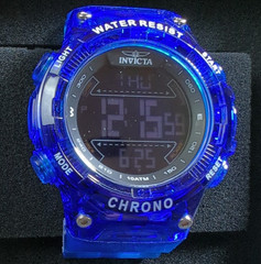 Invicta Racing Burnout Digital Quartz Chronograph 100m Blue Plastic 52mm