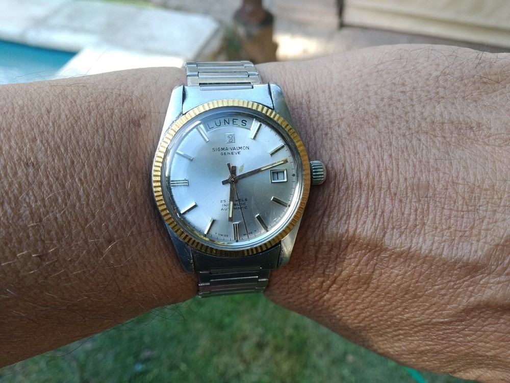 SIGMA VALMON GENEVE AUTOMATIC ALL ORIGINAL PRESIDENT OYSTER PERPETUAL STYLE