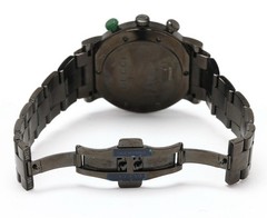 Gucci Quartz black round stainless steel case with black PVD coating, black ‘G’