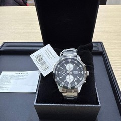 Seiko SSB031 Chronograph Watch Black Dial Quartz Mens Box Rare Working Japan
