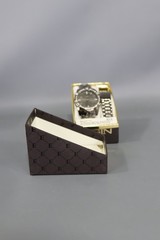 Elgin Men’s Gold-Tone 295 Crystals Black Dial Watch – FG160030G