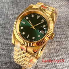 36mm 39mm Luminous Gold Sapphire Glass Polished NH35 PT5000 Automatic Mens watch