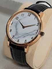 1980’s Vintage Dress Watch with New Battery and Leather band and Deployant Clasp