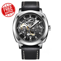 BENYAR Skeleton Tourbillon Automatic Men’s Watch Leather 30M Waterproof