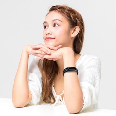 1Pcs Stylish Grey Silicone Band Strap with Double Row Metal Buckle