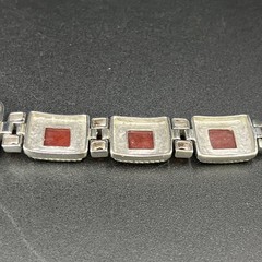 Vintage 2006 Gems 925 Solid Sterling Silver and Multi Gemstone Quartz Watch