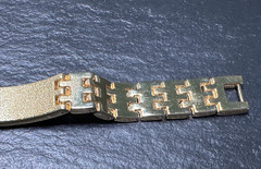 COLLEZIO GOLD TONE & SPARKLY MULTI COLOR GEMS QUARTZ WATCH, NEW BATTERY H874