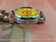 Automatic 8200 21Jewels Restored Dial Yellow DayDate Mens Japan Watch Vintage 75